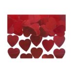 PartyDeco - Confetti Coeurs Rouge 2.5cm - 10gr