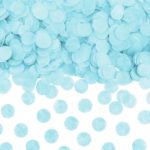PartyDeco - Confettis Cercles, bleu clair, papier - 1.6cm - 15g