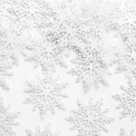 PartyDeco - Confettis Flocons de neige blanc - 20pcs