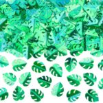 PartyDeco - Confettis Monstera Feuilles, vert, 15g