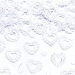 PartyDeco - Confettis Coeur blanc - 15g