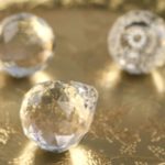PartyDeco - 5 pendentifs en cristal 3,5 x 4,1 cm