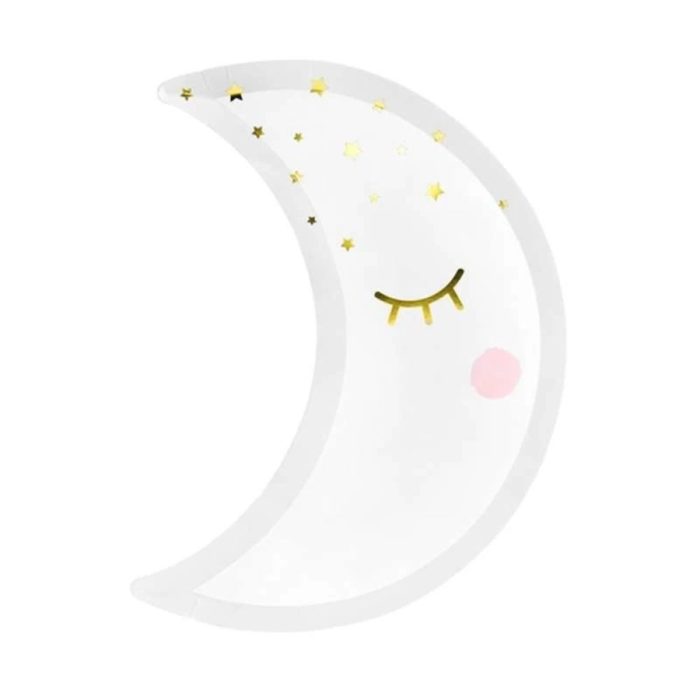 PartyDeco - Assiettes lune - 24cm