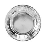 PartyDeco - Assiettes rondes, argent, 18cm