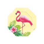 Amscan - Assiettes Flamant Rose - 18cm