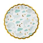 PartyDeco - Assiettes Baleines Bébé, 18cm