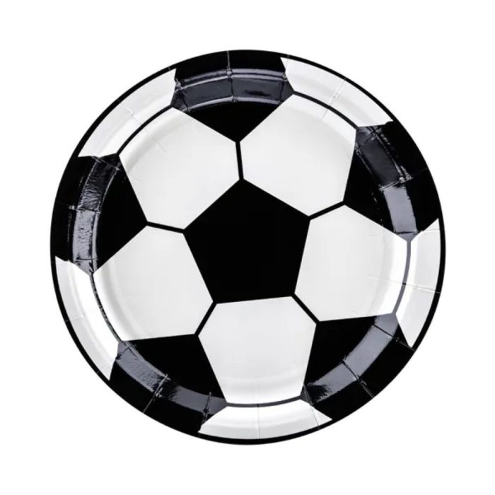 big_2065-1.jpg PartyDeco - Assiettes Ballon de Football, 18cm