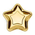 PartyDeco - Assiettes Étoiles, or 18cm