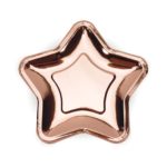 PartyDeco - Assiettes Étoiles, or Rose 18cm