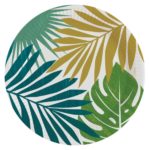 Amscan - Assiettes Feuilles Tropicales - 23cm