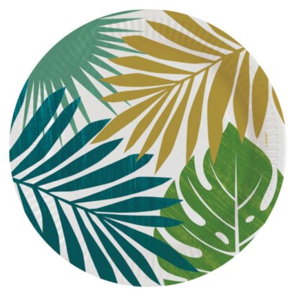 Amscan - Assiettes Feuilles Tropicales - 23cm