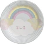 Amscan - Assiettes Arc en ciel - 23cm