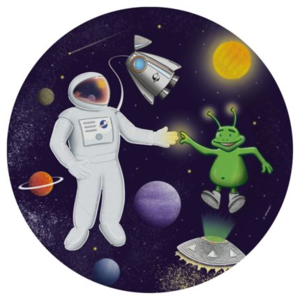 Amscan - Assiettes fête dans l'espace - 23cm