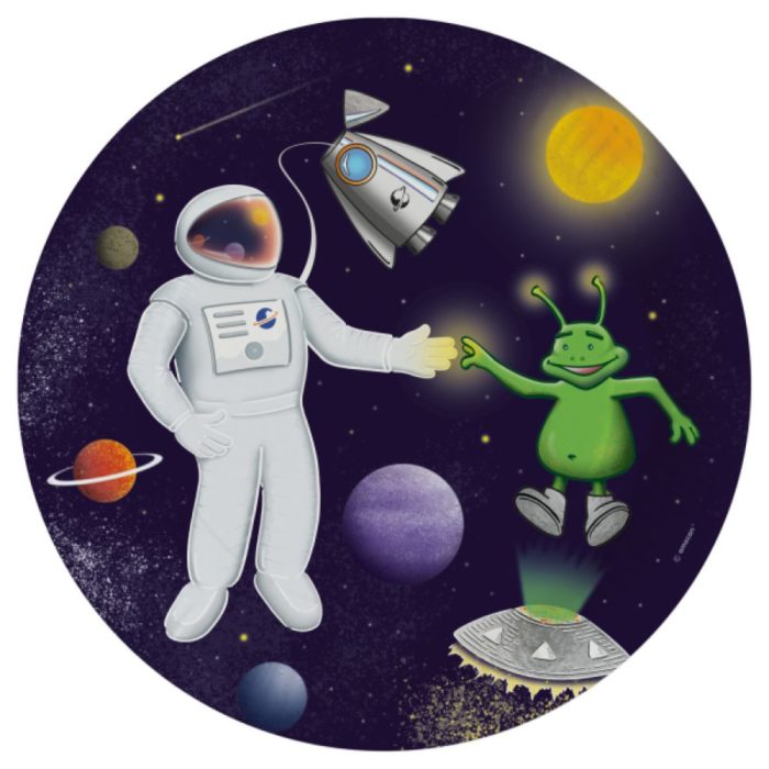 Amscan - Assiettes fête dans l'espace - 23cm