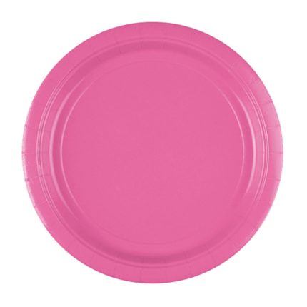 Amscan - Assiettes Rose- 23cm