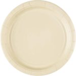 Amscan - Assiettes Creme- 23cm