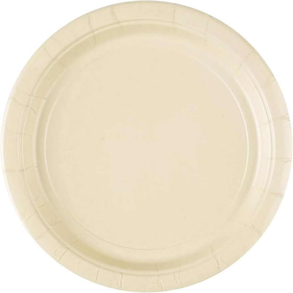 big_2097-1.jpg Amscan - Assiettes Creme- 23cm – Image 1