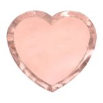 PartyDeco - Assiettes Coeur or doré - 21cm