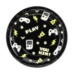 PartyDeco - Assiettes manette gamer - 21cm