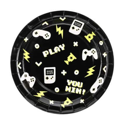 PartyDeco - Assiettes manette gamer - 21cm
