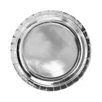 PartyDeco - Assiettes argent - 23cm