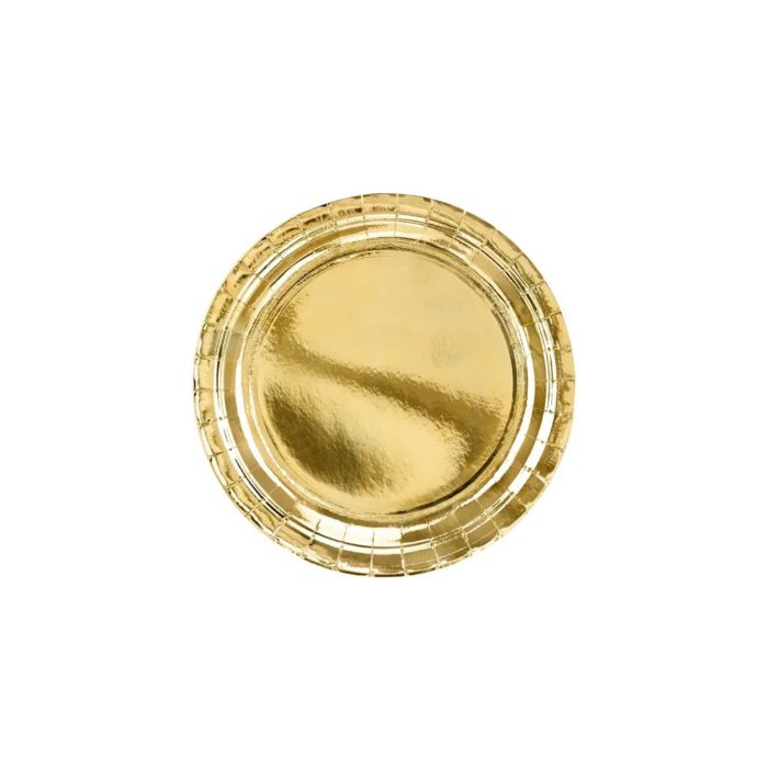 PartyDeco - Assiettes or - 23cm