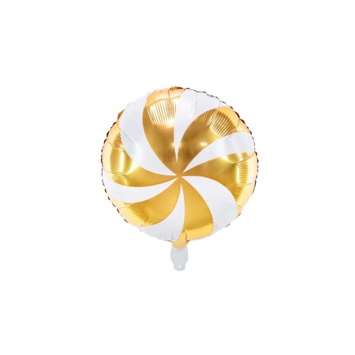 PartyDeco - Ballon Candy doré- 35cm