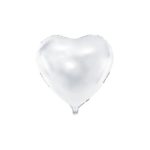 PartyDeco - Ballon coeur, 48cm, blanc