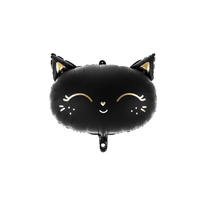 PartyDeco - Ballon Chaton noir 48x39cm