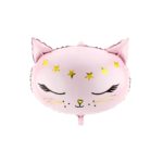PartyDeco - Ballon Chaton rose 48x39cm