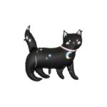 PartyDeco - Ballon Chaton noir entier 81x80cm