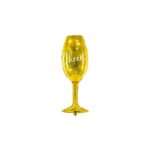 PartyDeco - Ballon Verre doré cheers 28x80cm