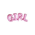 PartyDeco - Ballon Girl 74x33cm Rose
