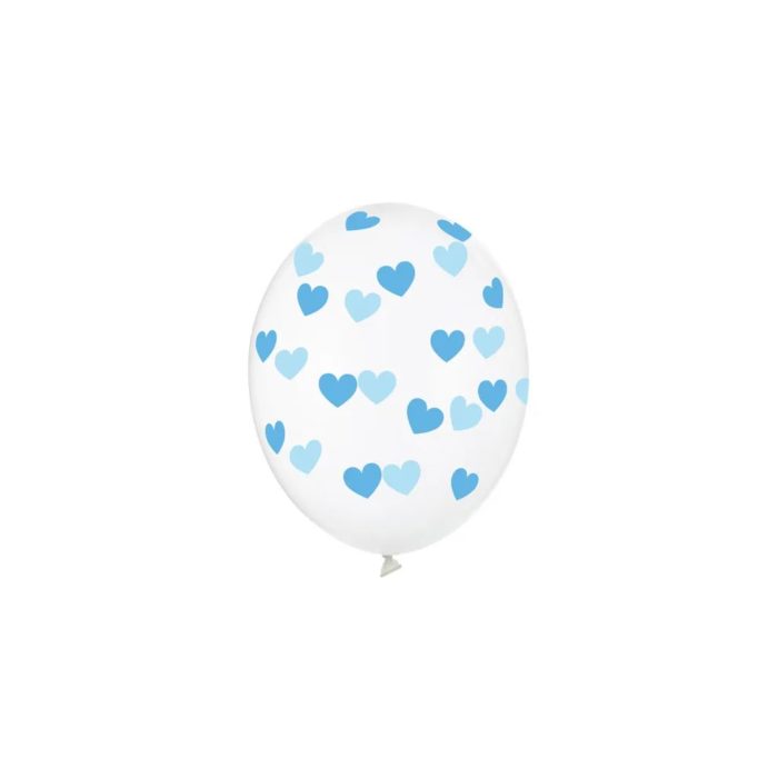 big_2162-1.jpg PartyDeco - Ballons 30 cm, Coeurs Bleu, Cristal clair