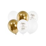 PartyDeco - Ballons 30 cm, Happy Birthday To You, mélange