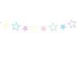 PartyDeco - Guirlande Licorne Étoiles, 1,4 m