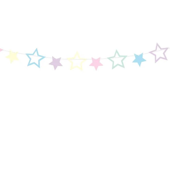 PartyDeco - Guirlande Licorne Étoiles, 1,4 m
