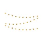 PartyDeco - Guirlande d'étoiles, or, 3,6m