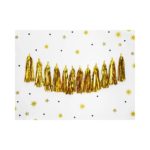 PartyDeco - Guirlande de pompon, doré 2m