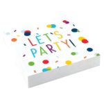 Amscan - 20 Serviettes Confetti lets party 25 x 25 cm