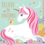 Amscan - 20 Serviettes licorne 25 x 25 cm
