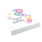Amscan - 20 Napkins Happy Birthday Pastel 33 x 33 cm