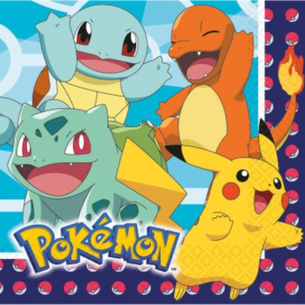 Amscan - 16 Napkins Pokemon 33 x 33 cm