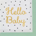 Amscan - 16 Napkins Hello Baby 33 x 33 cm