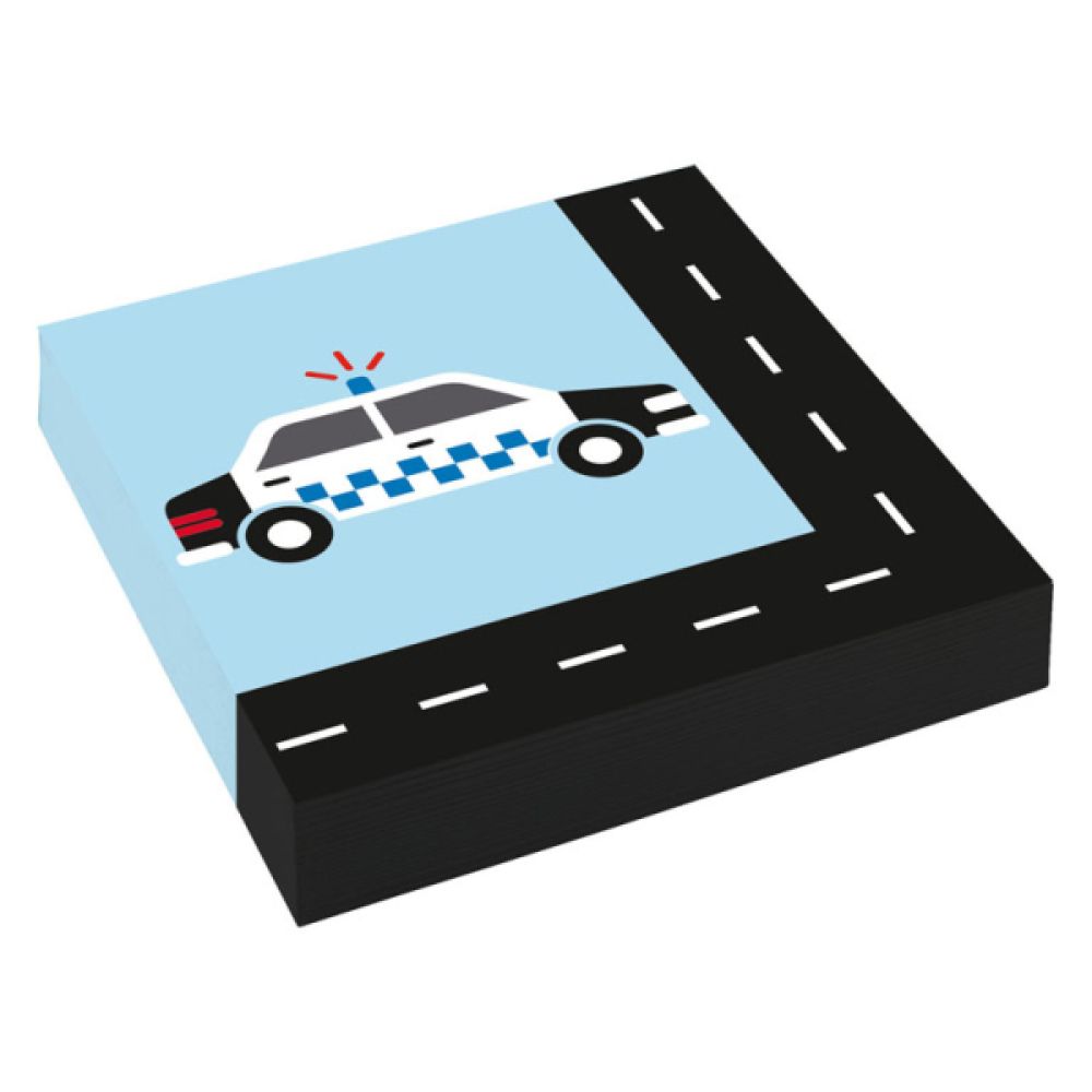 big_2262-1.jpg Amscan - 20 Napkins pompier police 33 x 33 cm – Image 1