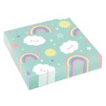 Amscan - 20 Napkins Rainbow & Cloud 33 x 33 cm