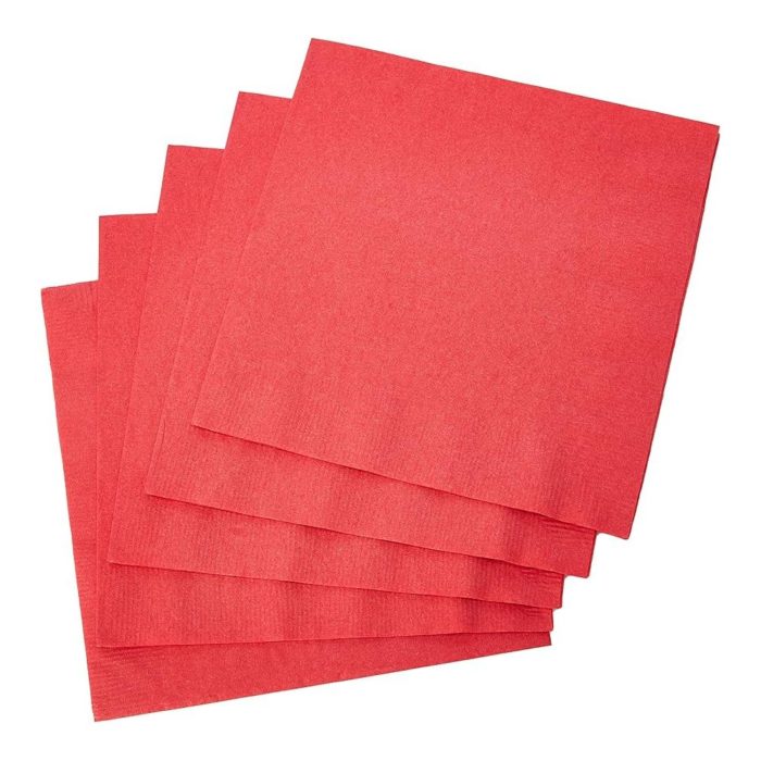 Amscan - 20 Napkins rouge 33 x 33 cm