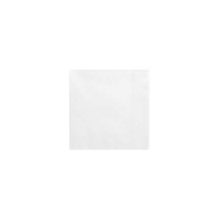Amscan - 20 Napkins Blanc 33 x 33 cm