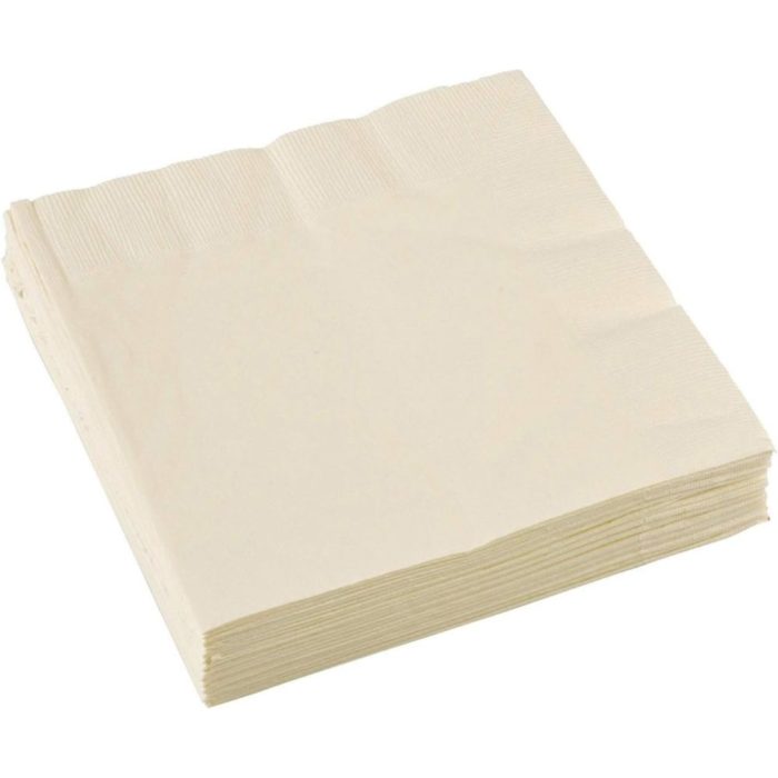 Amscan - 20 Napkins Beige 33 x 33 cm