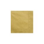 PartyDeco - Serviettes de table doré  33x33cm